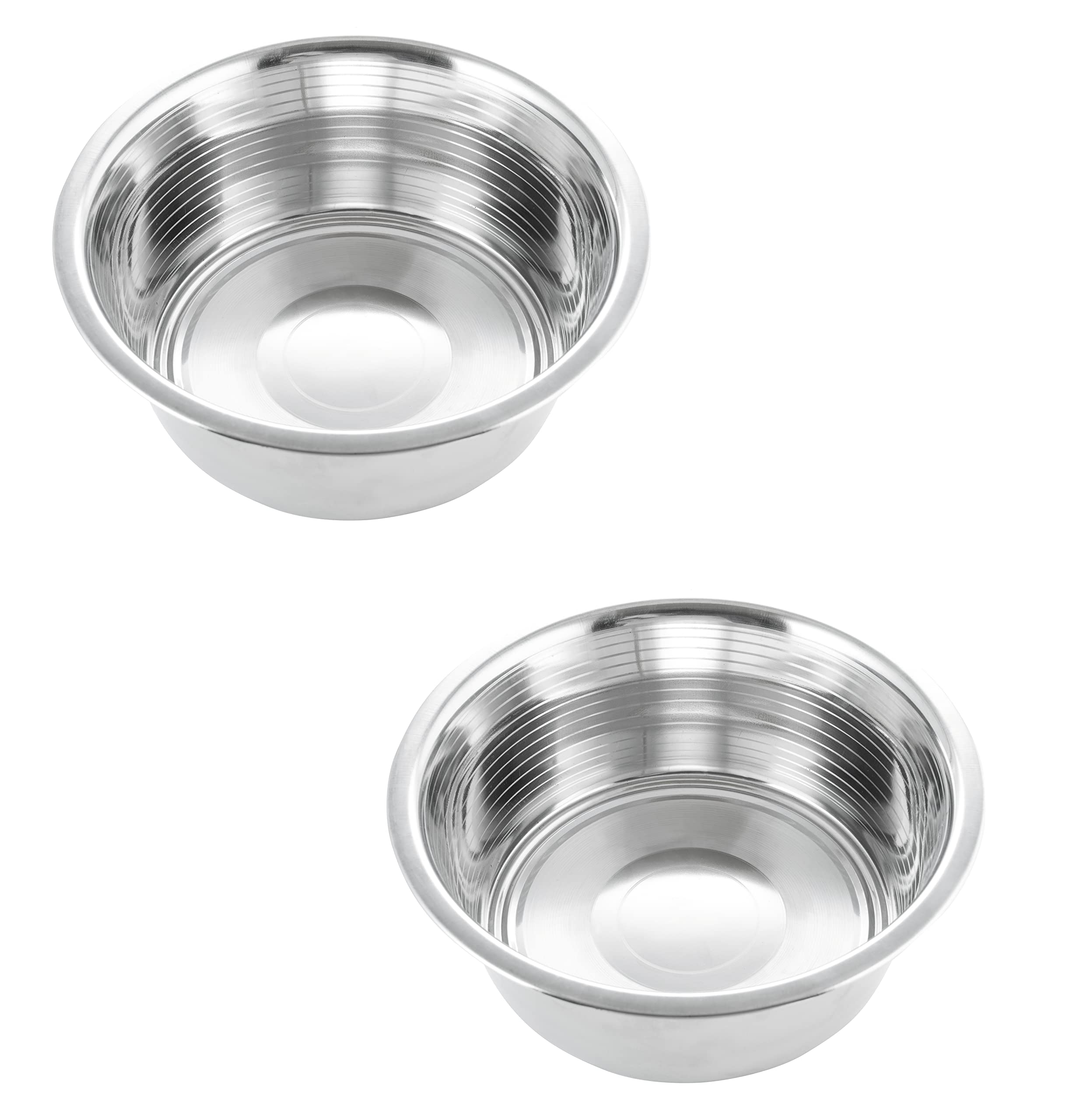 HB Pet Bowls For Dogs, Cats, Kittens Stainless Steel 2- Pack Pet Feeders Replacements Bowls ~ 15.2 cm Food and Water Dish (590 ml)