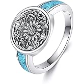 HKPATOP 925 Sterling Silver St. Michael/Benedict/Compass/Tree of Life The Great Protector Archangel Defeating Satan Religious Amulet Signet Ring Saint Jewelry Gifts for Men Women