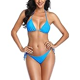 SHERRYLO Thong Bikini Two Pieces Bathing Suit for Women Triangle Top Brazilian Bottom S-XL Body