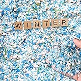 Lattooland Winter Sensory Bin Rice for Preschoolers | Non-Toxic Colored Winter Rice for Sensory Play | Montessori Kit for Toddlers & Kids | Educational Toy | Winter Activities | Snowy Day Plays | 2LB