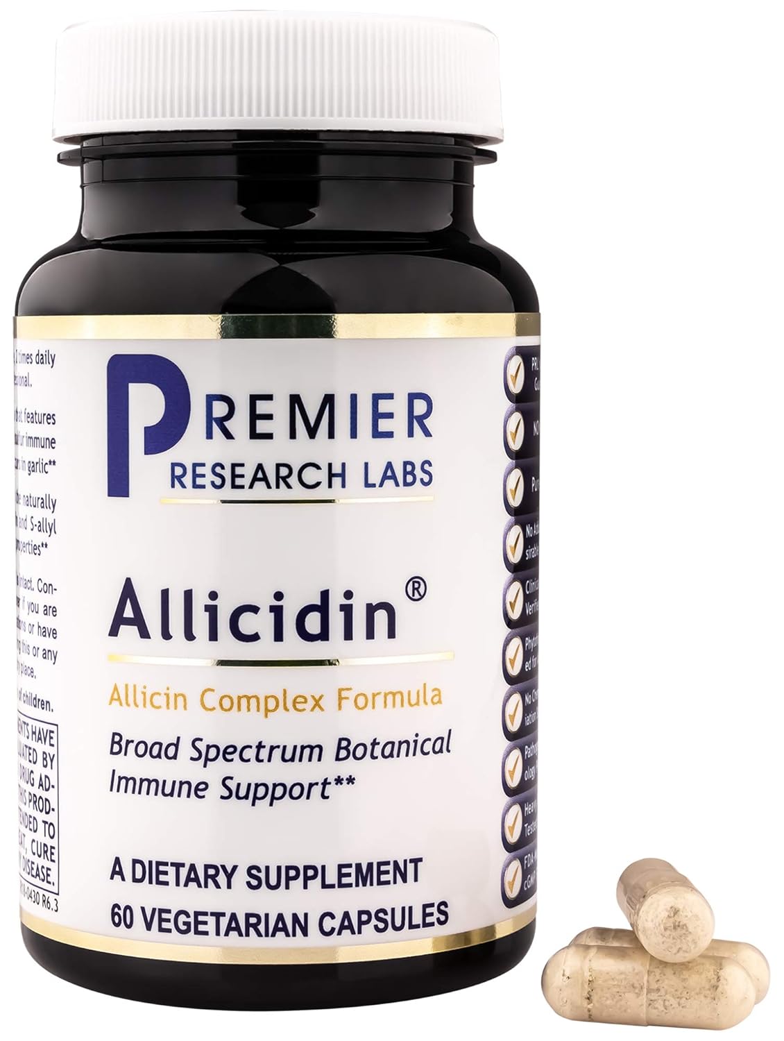 Premier Research Labs Allicidin -Supports Both Immune And Cardiovascular Health (60 Capsules)