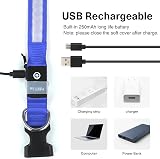 PcEoTllar Light Up Dog Collar 8 Modes USB Rechargeable Blue 7 Colors view 4