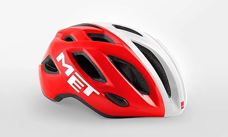 Met Idolo Cycle Helmet Road Integrated Light Size 52 59cm Red White Glossy Amazon Co Uk Sports Outdoors