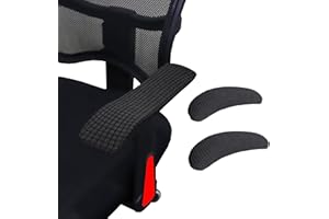 Nirrn Black Office Chair Armrest Covers（1 Pair），Fits 30-45CM Arm, Stretchable Water Resistant Spandex Stretch Jacquard Elasti