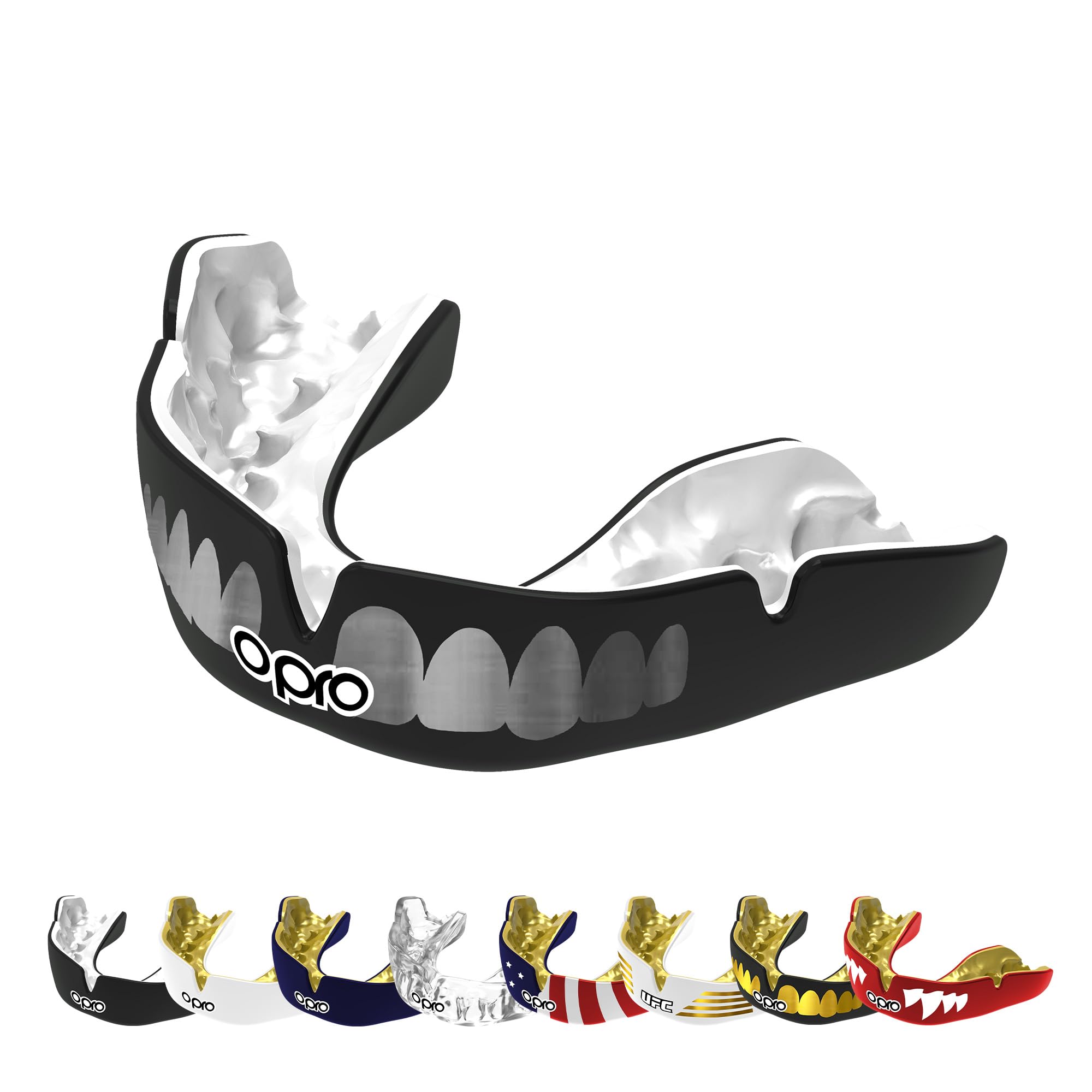OPRO Instant Custom-Fit Mouthguard – Dentist Level Gum Shield Adult and Kids – OPRO Mouth Guard Boxing and MMA, Self-Fit Gum Shield Rugby and Hockey – Maximum Protection with Dental Warranty