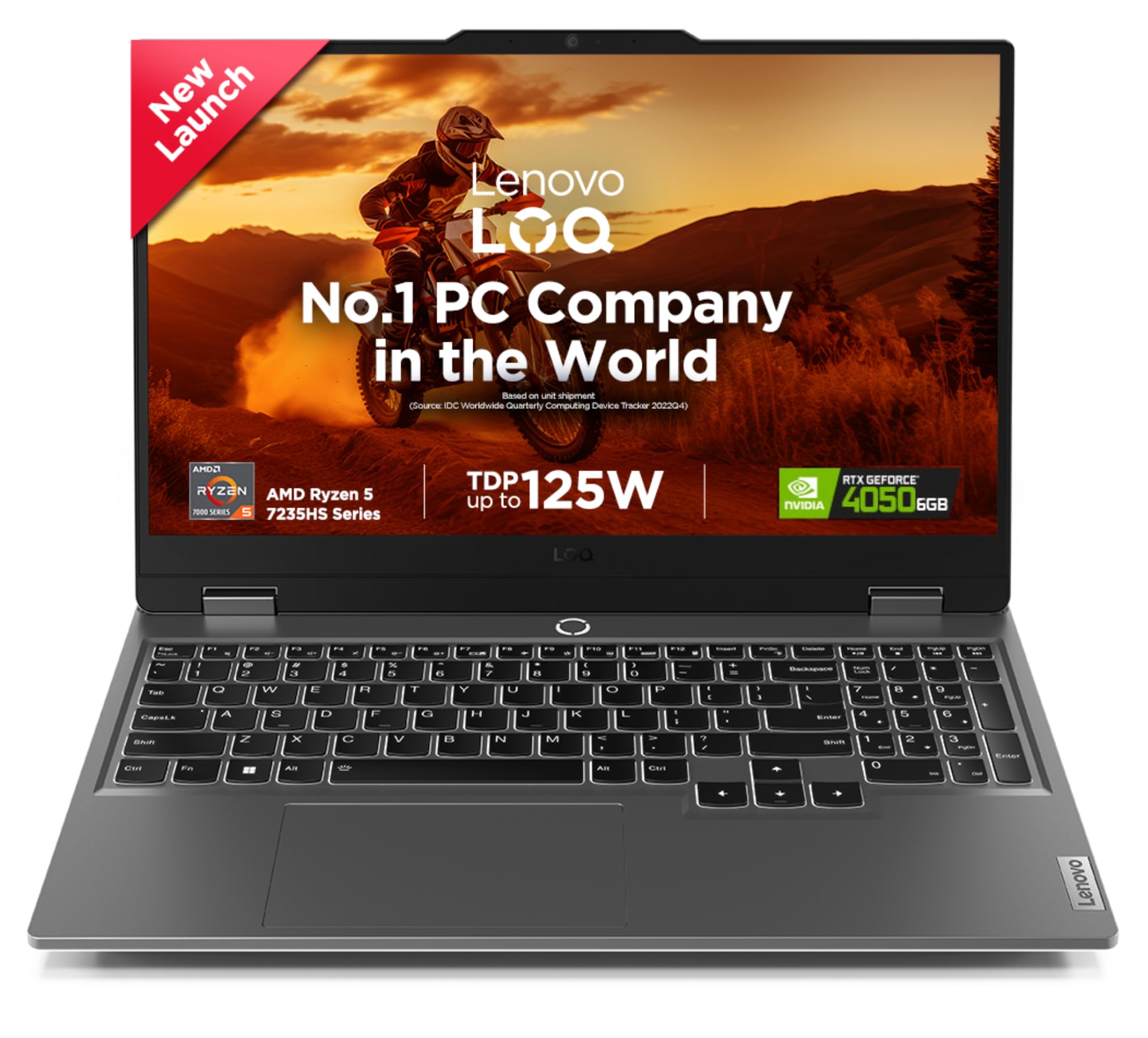 Lenovo LOQ AMD Ryzen 5 7235HS | NVIDIA RTX 4050 6GB (16GB RAM/512GB SSD/144Hz Refresh Rate/15.6" (39.6cm)/Windows 11/Office Home 2024/3 Mon. Game Pass/Grey/2.4Kg), 83JC00NYIN AI Gaming Laptop