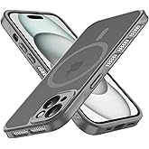 CASEINJOY Stronger Magnetic for iPhone 14 Case, Heat Dissipation Frame, Compatible with Magsafe, Camera Protection, Matte Back Slim Protective Cover for iPhone 14 6.1 Inch, Gray