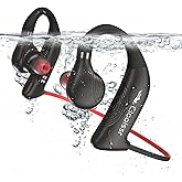 Clooissr S36 HiFi Waterproof Earbuds for Swimming, IPX8 TOP 32GB Swimming Headphones with Bluetooth & MP3 Playback, in-Ear Noise Cancellation Wireless Underwater Sports Headphones for Swimming (32GB)