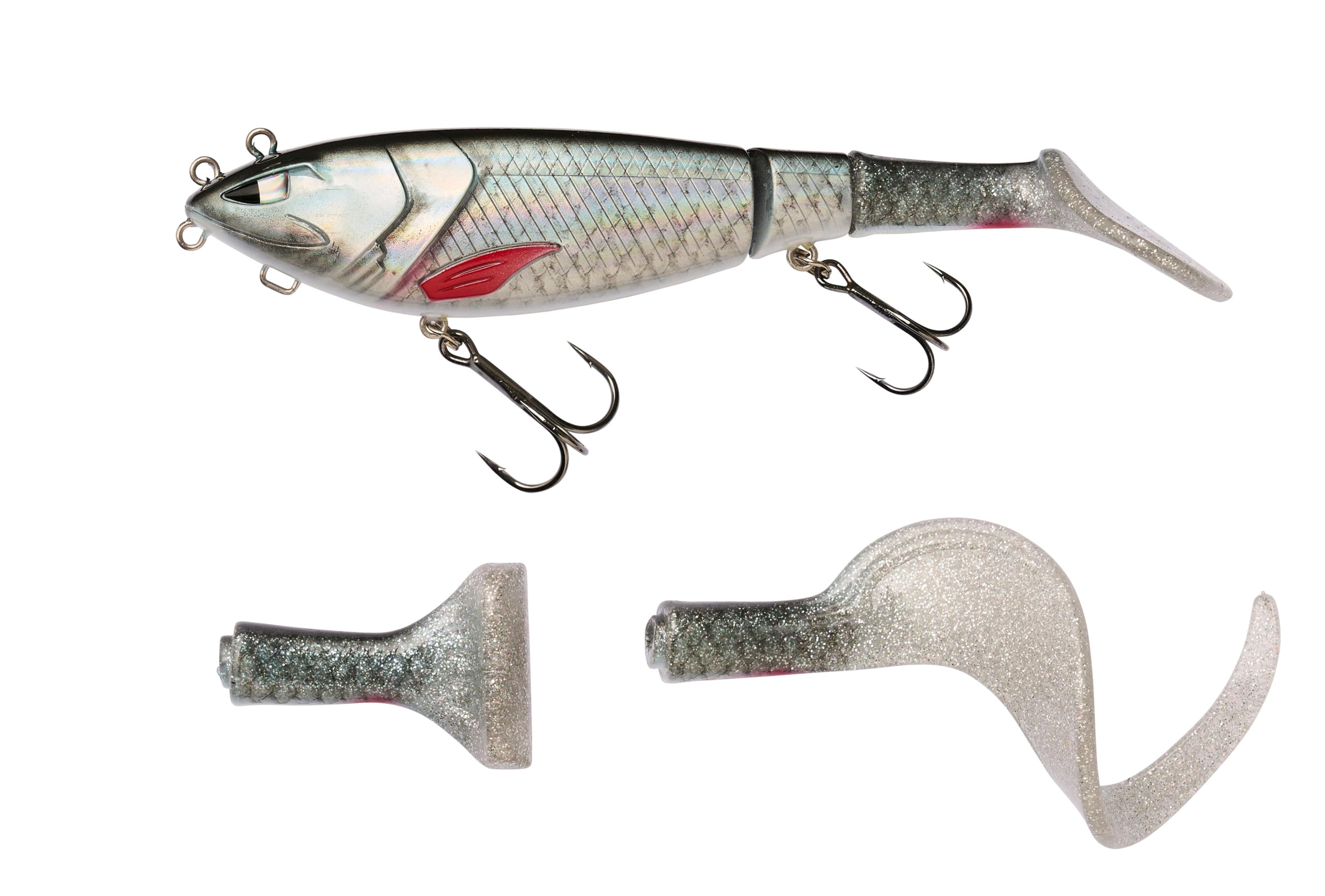 Berkley Zilla Tailswinger, Fishing Hook, Hard Lure, the First Jointed Tailbait on the Market With Amazing Swimming Action and Huge Versatility, PredatorFishing, Pike, Unisex, Roach, 89g | 180mm