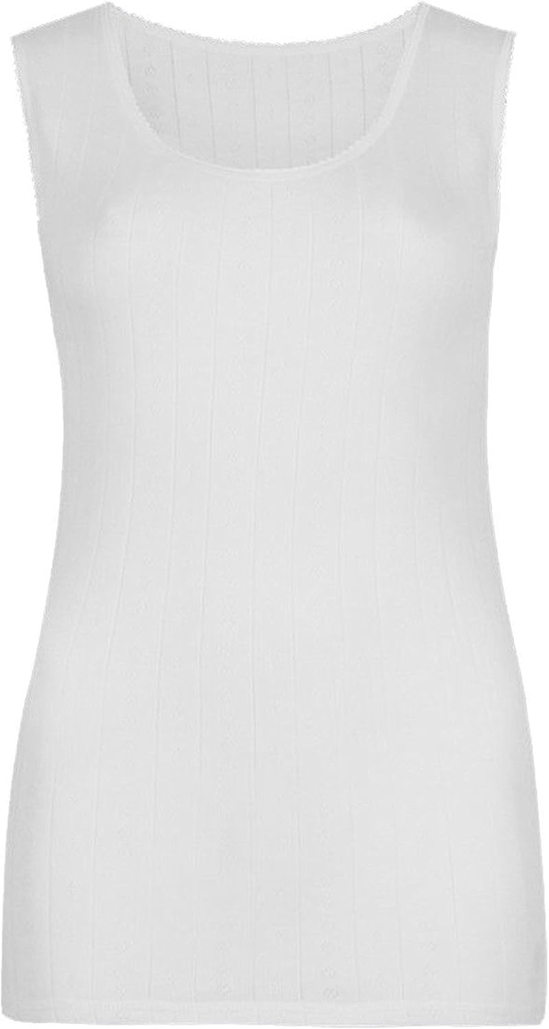 Marks And Spencer M S Pointelle Thermal Ladies Cami Warm Vest Uk 6 22 Lingerie Underwear Camisoles Vests