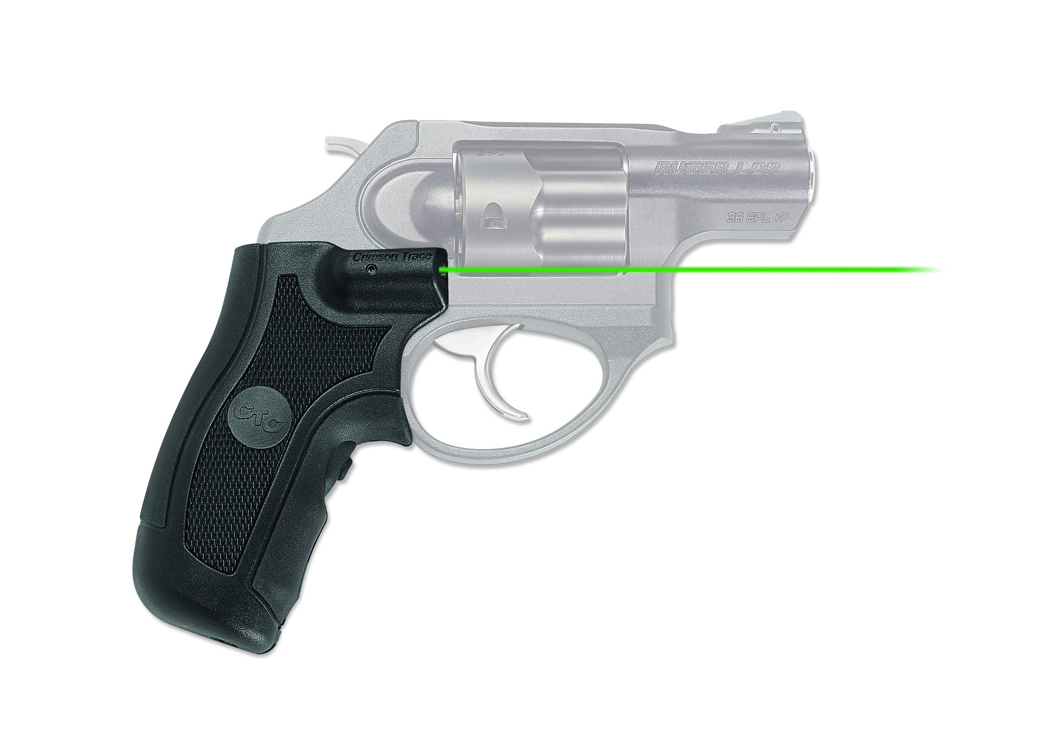 Photo 1 of Crimson Trace LG-415G Lasergrips with Heavy Duty Construction and Instinctive Activation for Ruger LCR & LCRX Pistols, Defensive Shooting and Competition