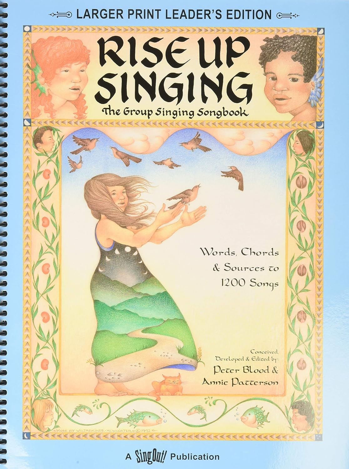 Photo 1 of Rise Up Singing Group Singing Songbook | Large Print Leaders Edition with 1200 Songs for Guitar and Voice | Lyrics and Chords for Camp, Choir, Folk, and Community Music | Spiral Bound Songbook