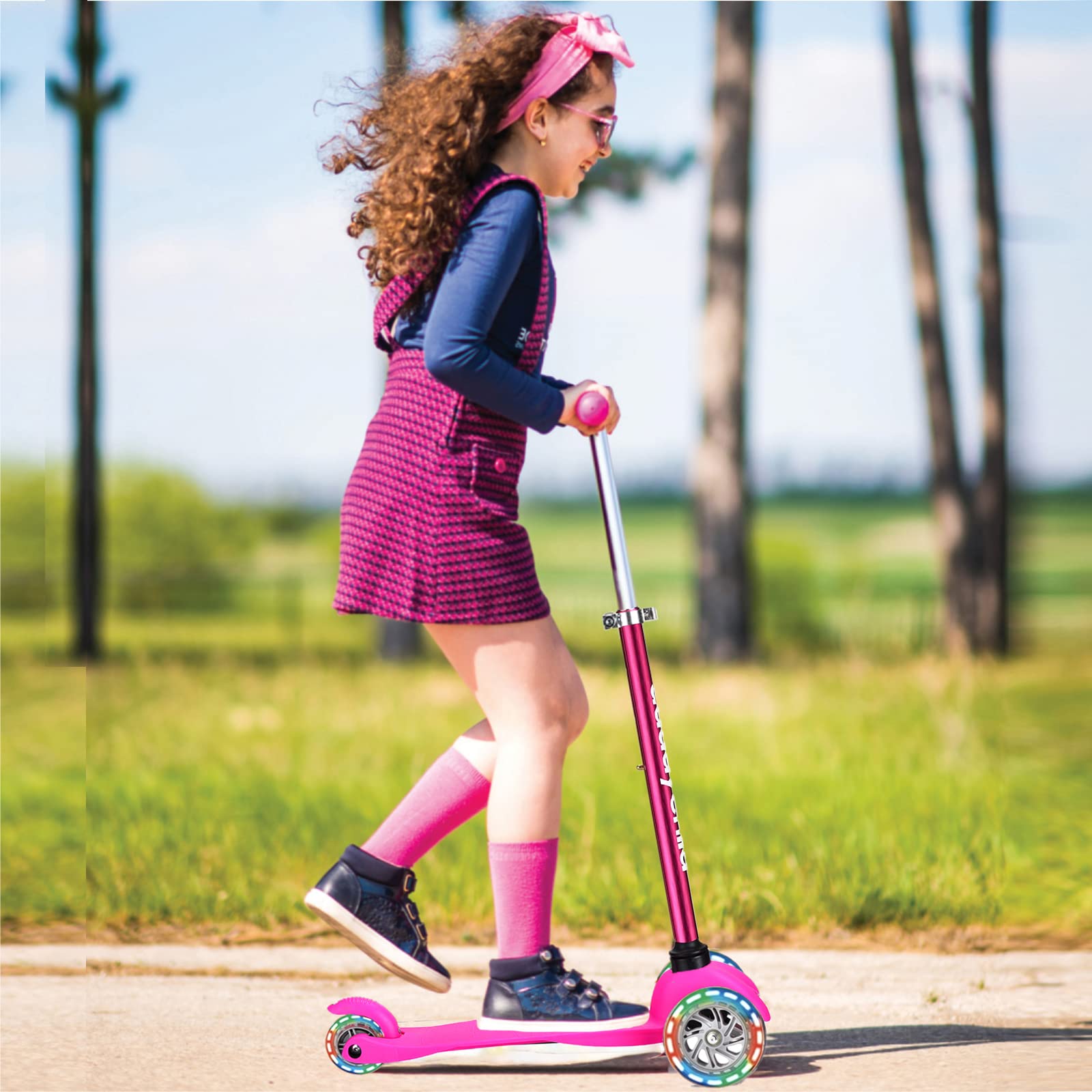 3 Wheel Scooters for Kids, Kick Scooter for Toddlers 3-6 Years Old, Boys and Girls Scooter with Light Up Wheels, Mini Scooter for Children