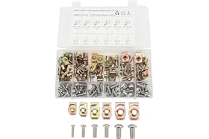 130pcs U Nut Clip, M4 M5 M6 M8 Stainless Steel Extruded U Style Clip on Nut U Type Fasteners Mounting Retainer Clips