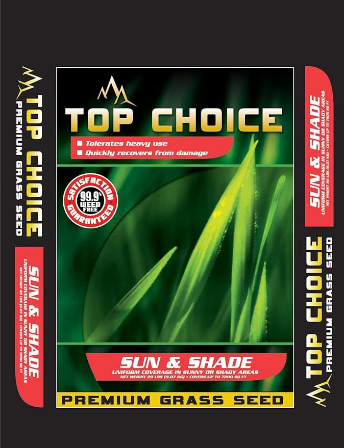 Top Choice 17628 Sun and Shade Grass Seed Mixture, 20
