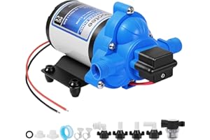 Bootee 12V RV Water Pump, 4.0 GPM 45PSI Automatic Pressure Switch, Self-Priming Fresh Water Pump for RV Marine Camping, 12 Volt DC Water Transfer Pump with Thermal Protection