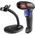 NetumScan Bluetooth QR Barcode Scanner with Stand, 3 in 1 Wireless 1D 2D Bar Code Scanner USB Image Bar Code Reader for Computer, Tablet, iPhone, iPad, Android