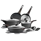 SENSARTE Pots and Pans Set Nonstick, 14 Pcs