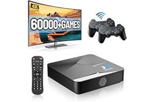 Kinhank Super Console X2 Retro Game Console with 60000+Games,Video Game Console EmuELEC 4.5&Android 9.0 in 1,Compatible with 65+ Emulators,2 Controllers