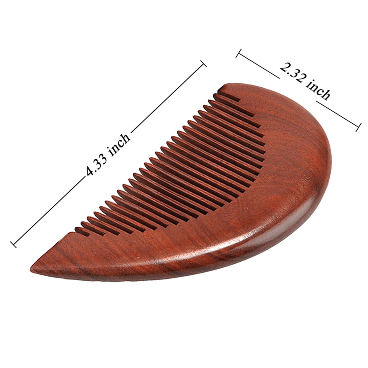 CCbeauty Personalized Custom Engraved- 2Pcs Wood Comb Heart-shaped Anti Static Natural Red Sandalwood Comb Handmade Comb Massage Wooden Combs Set