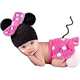 Jastore Photography Prop Baby Costume Cute Crochet Knitted Hat Cap Girl Boy Diaper Shoes Mouse