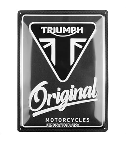 Amazon.com: Nostalgic-Art Triumph Retro Tin Sign - Motorcycle