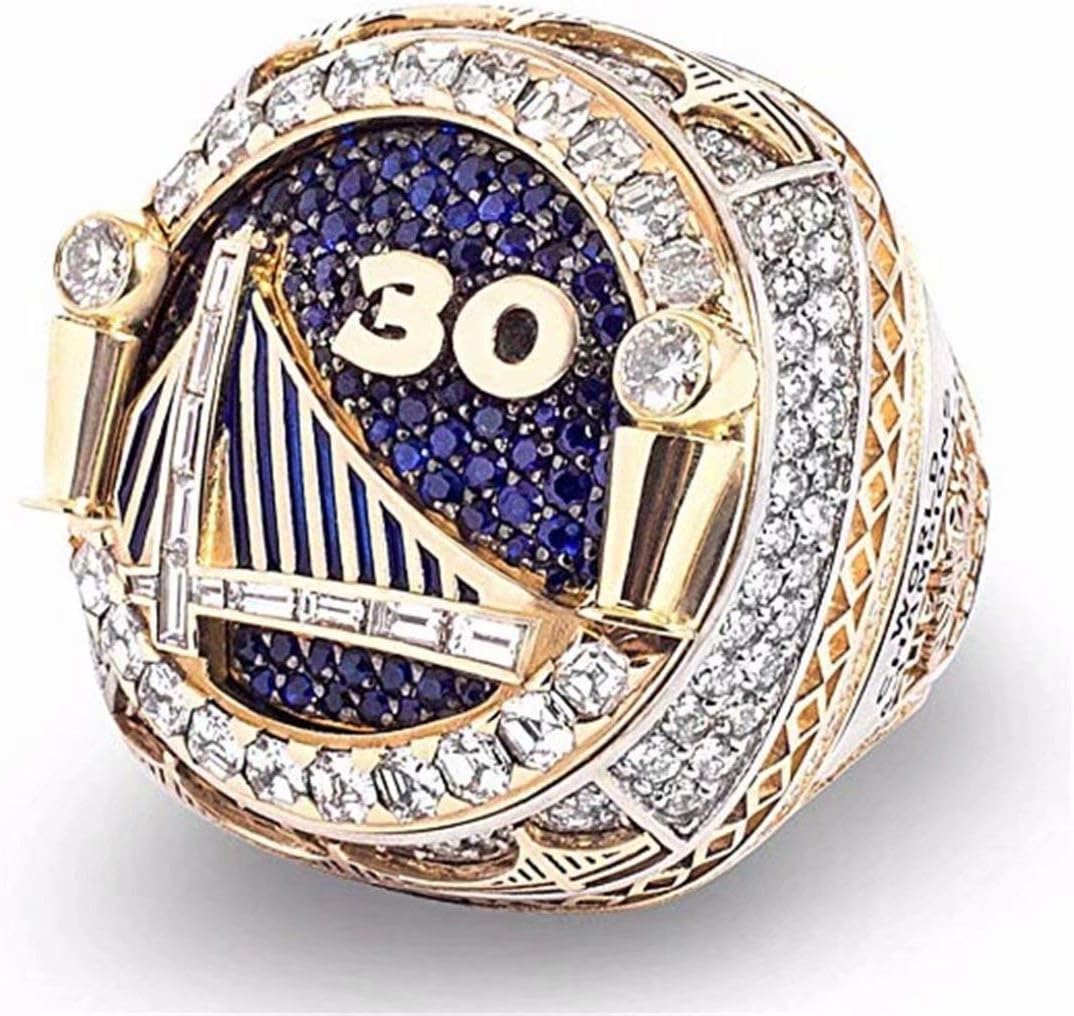LOSOUL Warriors Replica Championship Ring 2018,Size 9-12,Integration Ring, Can Not Be Covered