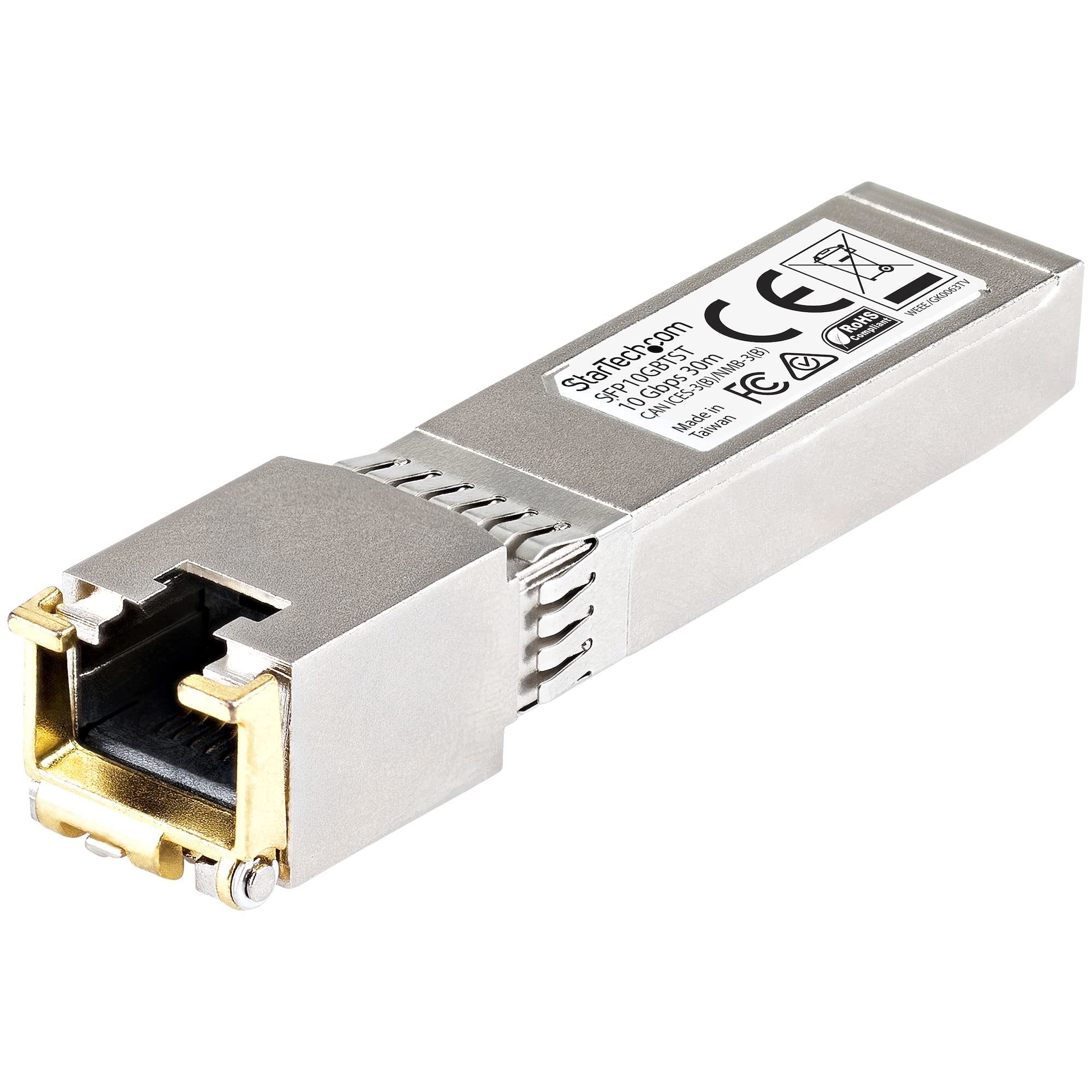 StarTech.com Cisco SFP-10GB-TC Compatible SFP+ Module, 10GBASE-T, SFP to RJ45 Cat6/Cat5e, 10GE Gigabit Ethernet SFP+, RJ