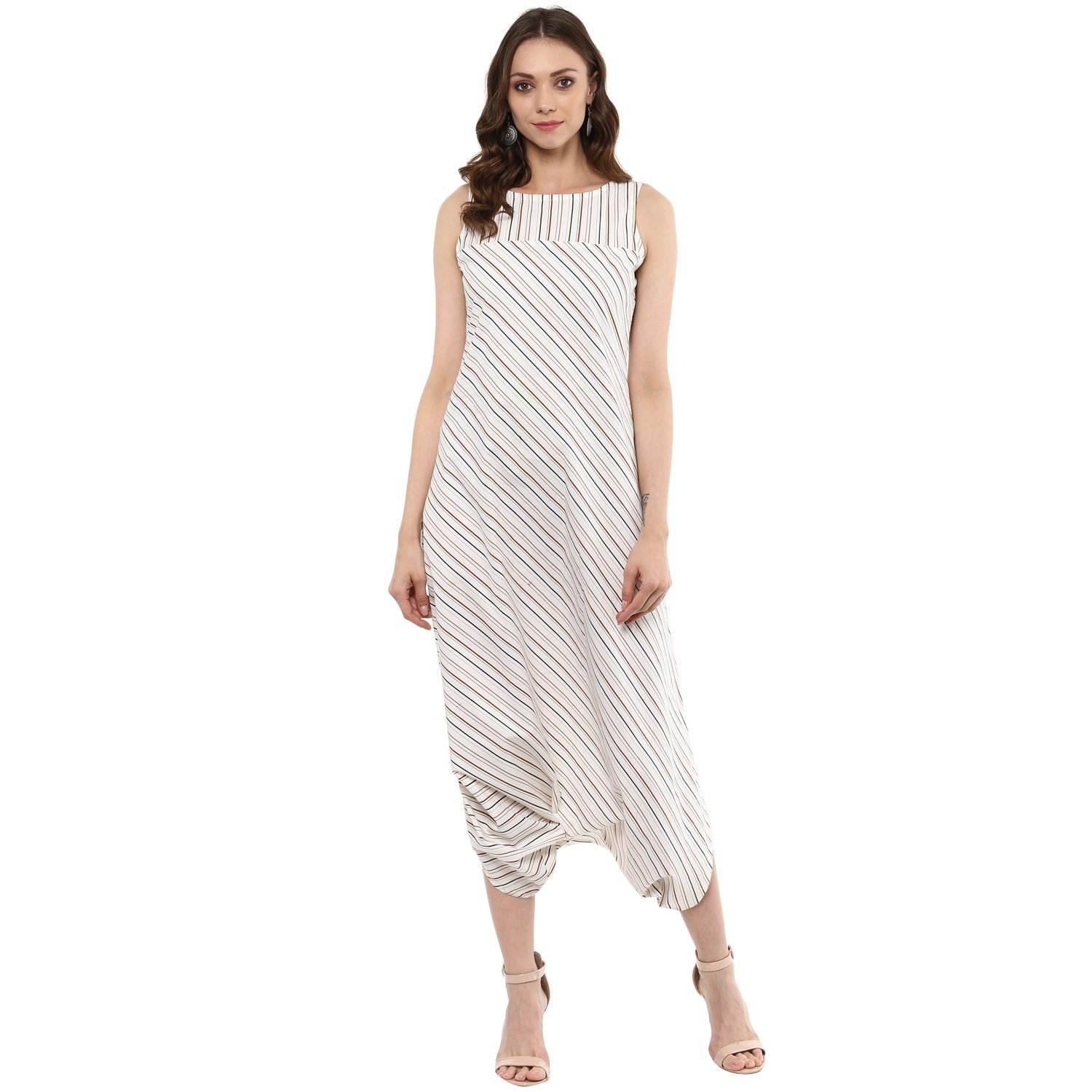 idalia striped dhoti jumpsuit