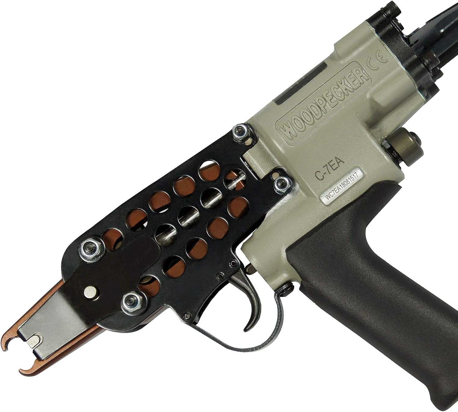 Woodpecker C-7EA 15 Gauge Pneumatic Hog Ring Gun, 19mm Crown, 7.0mm Closure Dia., Air Hog Ring Plier Tool, C-Type Plier - Image 3