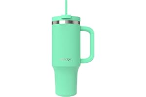 Contigo Streeterville Tumbler, 40 oz (1.18 L), Insulated Stainless Steel Water Bottle with Straw and Leak-Proof Lid, Reef