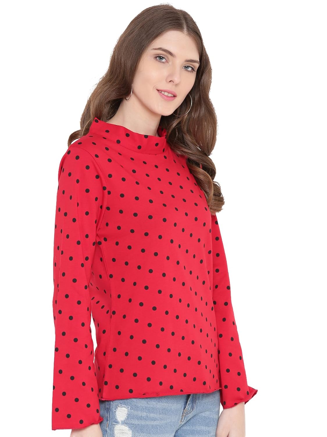 gritstones full sleeve high neck bell sleeves top gswpnttp1911