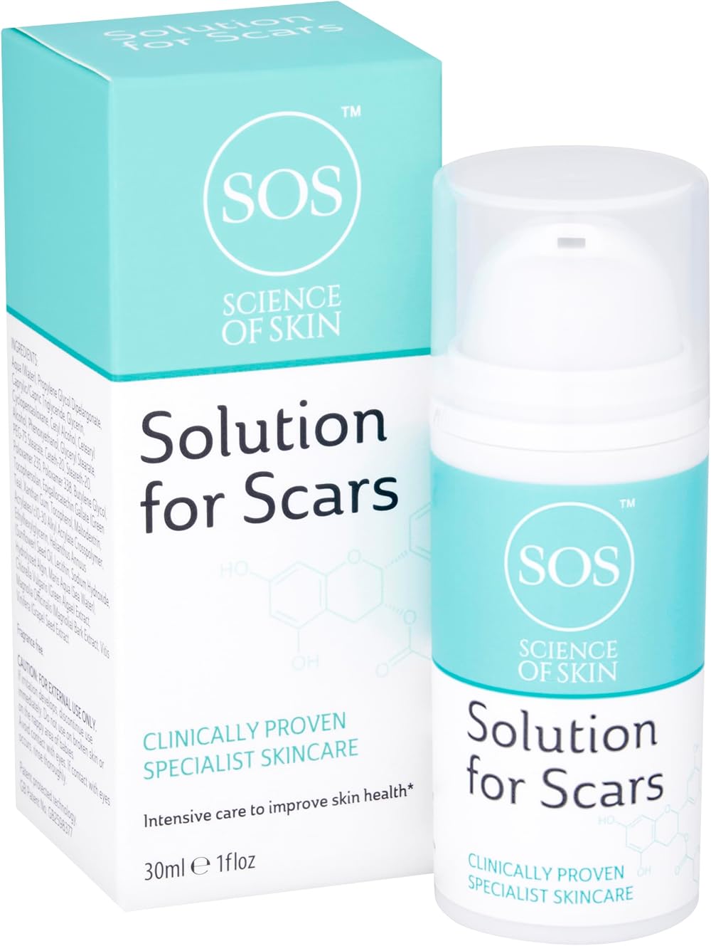 SOS Science of Skin Solution for Scars Clinically Proven Scar Cream 40%