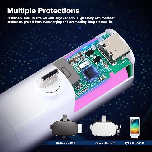 5000mAh Rechargeable Battery Pack for Oculus Quest Accessories