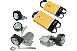 LAIPZ Drive Belt Kit + Tensioners + Idler Pulleys + 2 Belts Kit for VW 2.5L Jetta Golf