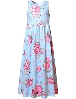 floral pocket sleeveless maxi dress