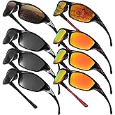 Cindeer 8 Pairs Polarized Sunglasses for Men and Women Sun Glasses with UV Protection Sport Sunglasses for Outdoor Activities