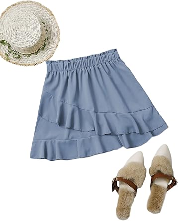 plain white ruffle skirt
