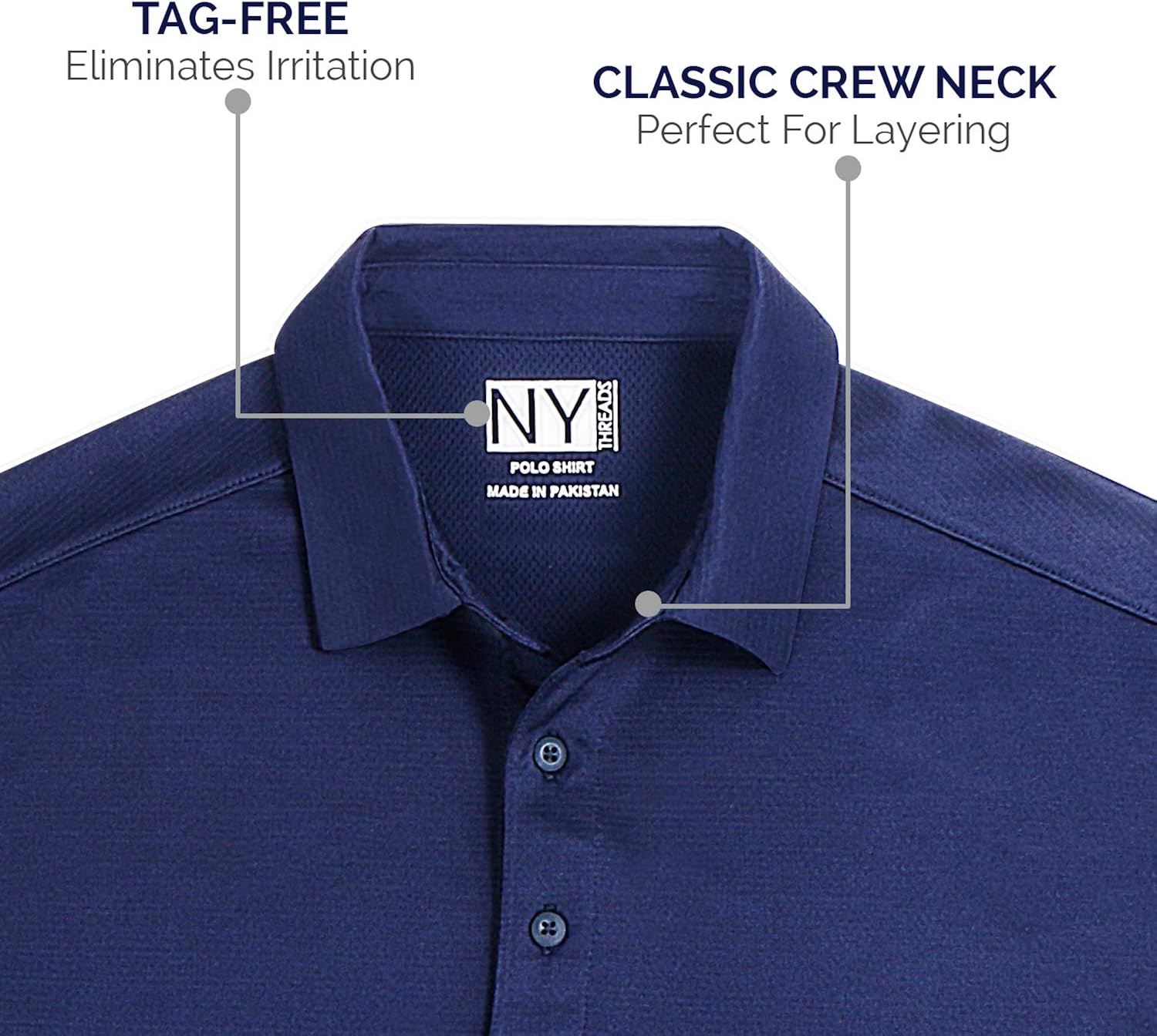 NY Threads Pack of 3 Men's Regular-Fit Short Sleeve Polo Shirts at  Men’s Clothing store