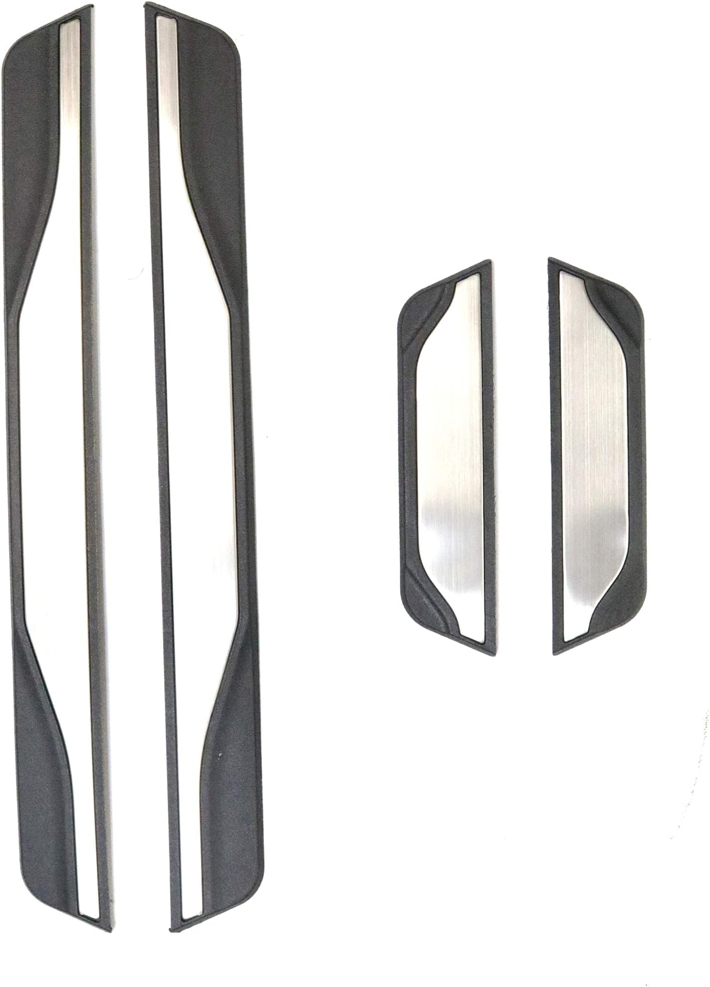 TMB Door Sill Guard for Mazda CX-5 2012-2016 Brushed Aluminum ABS Black