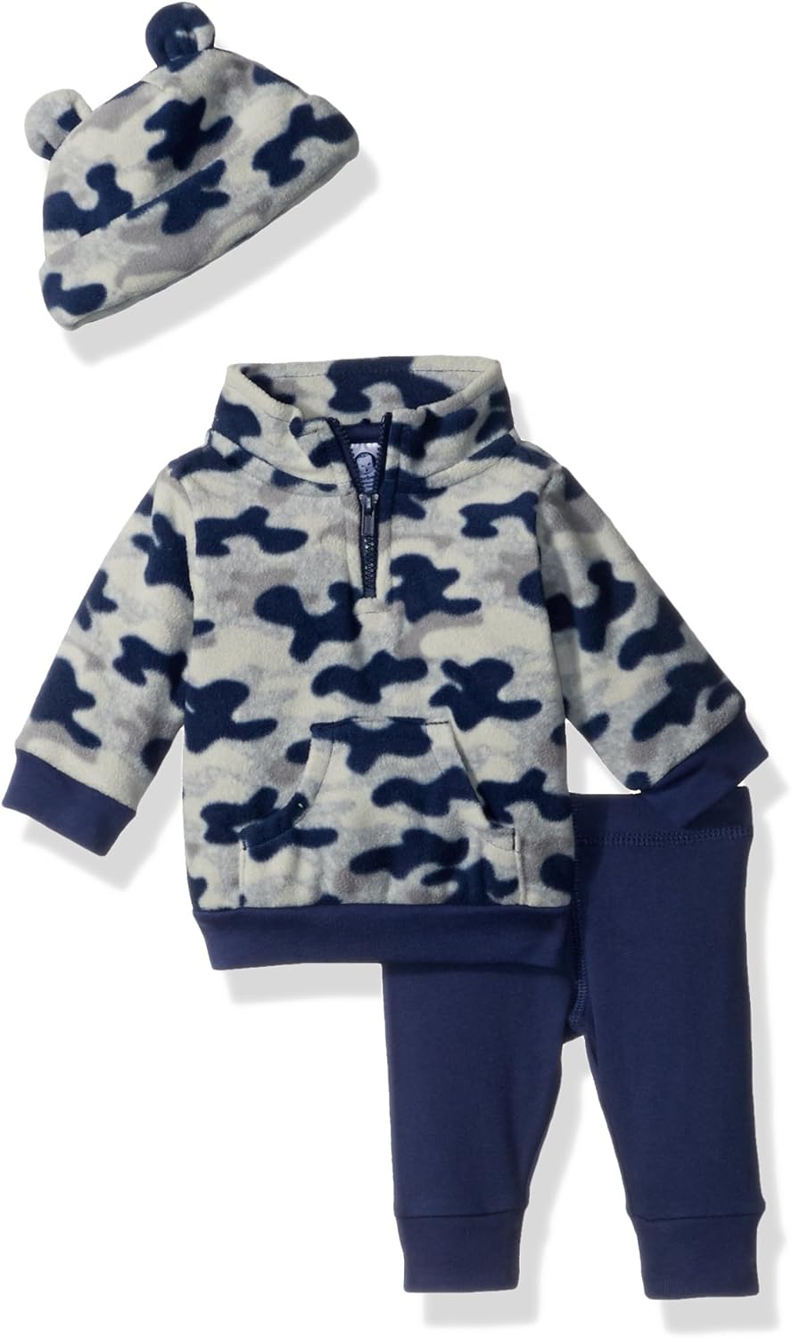 GERBER Baby Boys 3Piece Top Pant and Cap Set Clothing Baby