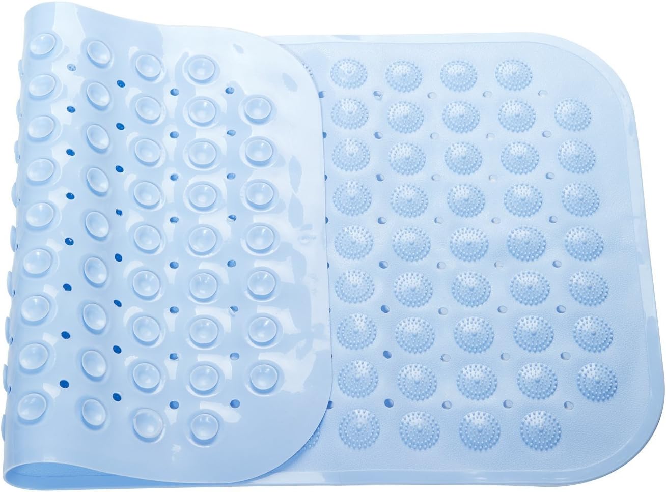 Anlass Anti-Slip-Resistant Bath Mat Anti Slip Suction Bath Mat for Tub & Shower Bathroom Safety Solid Blue