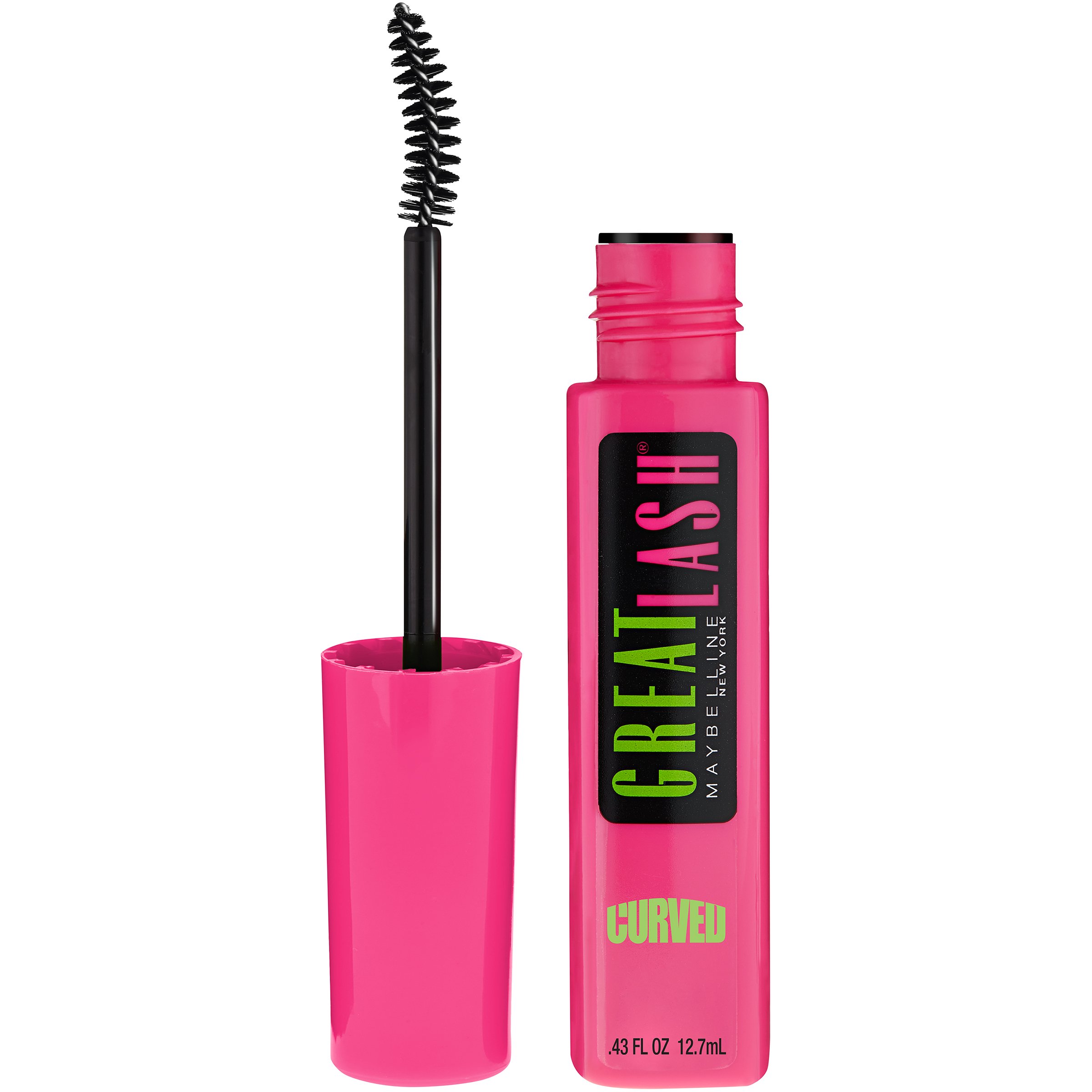 Maybelline Great Lash Mascara, Curved Brush, Very Black