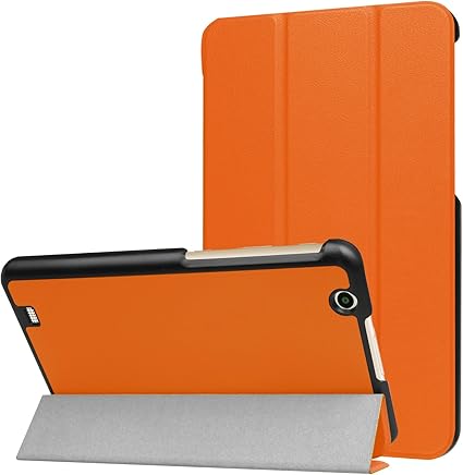 Amazon Pcatec J Comタブレットlg G Pad 8 0 Iii Lgt02 タブレット専用 ケース 三つ折 カバー 薄型 軽量型 スタンド機能 Puレザーケース オレンジ Pcatec タブレットケース 通販