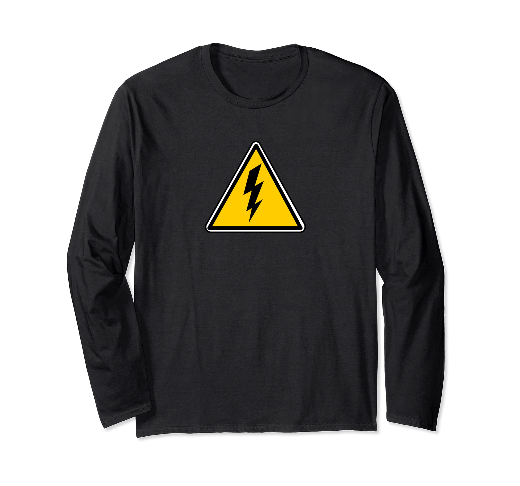 Electrician Danger Sign Funny Long Sleeve T-Shirt