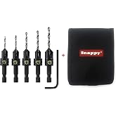 Make it Snappy Tools Brand Quick-Change 5-Pc. Countersink Drill Bit Set with Case. Proudly Made in The USA