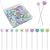 200PCS Sewing Pins for Fabric, Straight Pins Sewing with Flat Head Pins | Pins for Sewing DIY, Crafting Dressmaker, Jewelry Decoration, Pearl, Stick, Head, Corsage, Crafts Making, Quilting Supplies