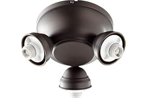QUORUM INTERNATIONAL Quorum 2383-9086 Traditional Three Light Fan Light Kit from Salon Collection in Bronze / Dark Finish,