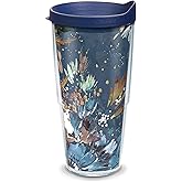 Tervis Kelly Ventura Midnight Garden Made in USA Double Walled Insulated Tumbler Travel Cup Keeps Drinks Cold & Hot, 24oz, Classic
