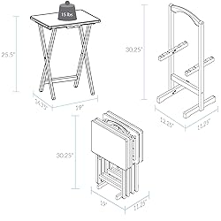 Casual Home 5pcs Tray Table Set, Natural